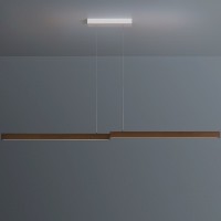Escale Level LED Pendelleuchte, Länge: 167 cm, Bronze geschliffen