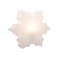 8 seasons design Shining Crystal Dekoleuchte, 40 cm, weiß (eingeschaltet)