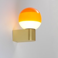 Marset Dipping Light A1-13 LED Wandleuchte, Messing gebürstet, Schirm: amber