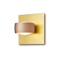 Oligo Grace Unlimited LED Wandleuchte, Blattgold, Tunable White, Kopf: Satin copper