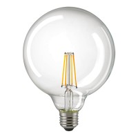 Sigor LED Filament Globelampe E27 klar, 7 W, 2700 K, dimmbar, Ø: 12,5 cm