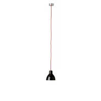 Rotaliana Luxy H5 Pendelleuchte, Kabel: rot, Schirm: schwarz glänzend