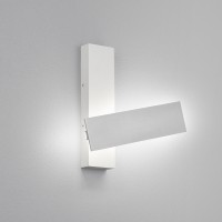 Helestra Dex LED Wandleuchte mit Casambi-Modul, Aluminium poliert / weiß matt