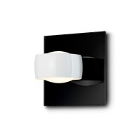 Oligo Grace Unlimited LED Wandleuchte, schwarz, Tunable White, Kopf: weiß glänzend