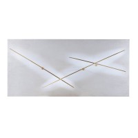 Icone Albatros LED Wandleuchte, weiß / Messing satiniert