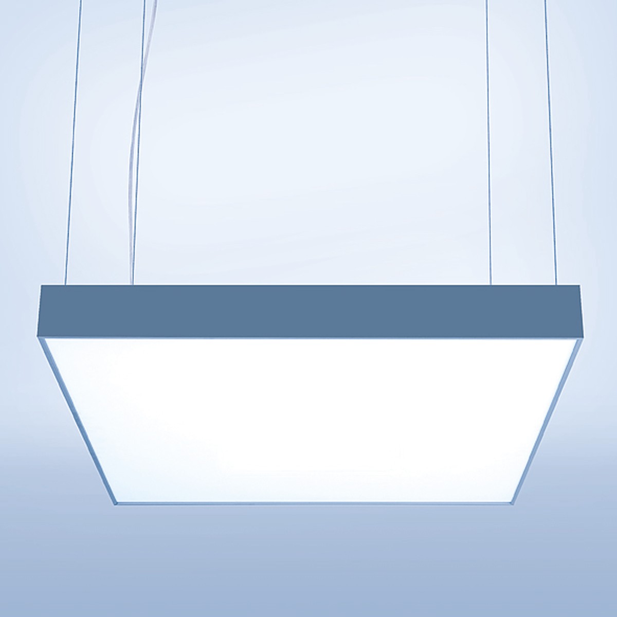 Lightnet Cubic-P2 Pendelleuchte, 90 x 90 cm, Aluminium natureloxiert