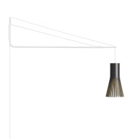 Secto Design Varsi 1000 Wandleuchte mit Secto Small 4201, weiß, Schirm: schwarz laminiert