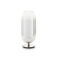 Artemide Gople Lamp Tavolo, Aluminium, Schirm: Silber