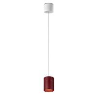 Oligo Tudor M LED Pendelleuchte, TW, unsichtbare Höhenverstellung, rot matt