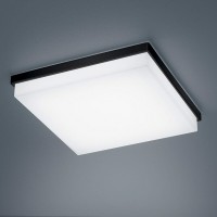 Helestra Cosi LED Deckenleuchte, 31,5 x 31,5 cm, schwarz matt / Glas satiniert