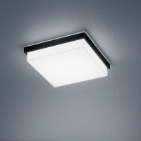 Helestra Cosi LED Deckenleuchte, 21 x 21 cm, schwarz matt / Glas satiniert