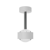 Top Light Puk Mini Eye Ceiling LED Deckenleuchte, Gehäuse, weiß matt / Chrom, mit Linse klar (nicht inbegriffen)