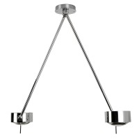 Top Light Puk Maxx Ceiling Sister Single LED, 100 cm, Chrom, mit Einsätzen Linse klar / Linse klar