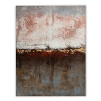 ImageLand Gemälde Abstrakt in Rot und Beige, 150 x 115 cm, Acryl auf Leinwand