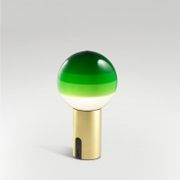 Marset Dipping Light Portable LED Akkuleuchte, Messing gebürstet, Schirm: grün