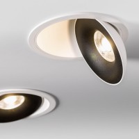 LupiaLicht Saturn E LED Einbaustrahler, weiß / Innenreflektor schwarz 