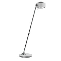 Top Light Puk Maxx Table LED Tischleuchte, 80 cm, Gehäuse, weiß matt / Chrom, mit Einsätzen Linse klar / Linse klar (Einsätze nicht inbegriffen)