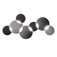 Grossmann Circ LED Wand- / Deckenleuchte, 97,7 x 71,2 cm, graphit / Silber 