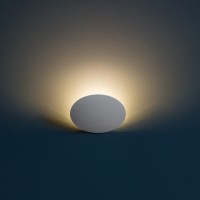 Catellani & Smith Lederam WF LED Wandleuchte, Ø: 17 cm, weiß (eingeschaltet) (Foto: Nava-Rapacchietta)