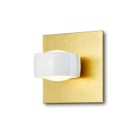 Oligo Grace Unlimited LED Wandleuchte, Blattgold, Tunable White, Kopf: weiß glänzend