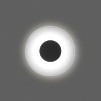 Milan Halos LED Wandleuchte, Ø: 20 cm, weiß / schwarz matt