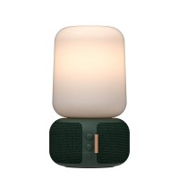 Kreafunk aLOOMI LED Akkuleuchte & Bluetooth Lautsprecher, grün (eingeschaltet)