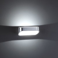 Helestra Onno LED Wandleuchte, Länge: 18 cm, Alu poliert / weiß matt
