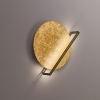 Icone Essenza 30 D LED Wandleuchte, Gold pulverbeschichtet / Bronze gebürstet