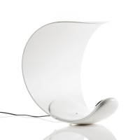 Luceplan Curl LED Tavolo, weiß/weiß