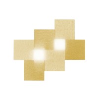 Grossmann Creo LED Wand- / Deckenleuchte, 38,5 x 33 cm, Messing matt
