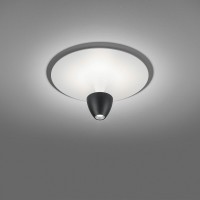Helestra Redo LED Deckenleuchte, Ø: 30 cm, schwarz / weiß