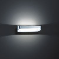 Helestra Onno LED Wandleuchte, Länge: 30 cm, Alu poliert / weiß matt