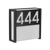 Albert Leuchten 6401 Hausnummernleuchte, schwarz (mit Hausnummer 444)