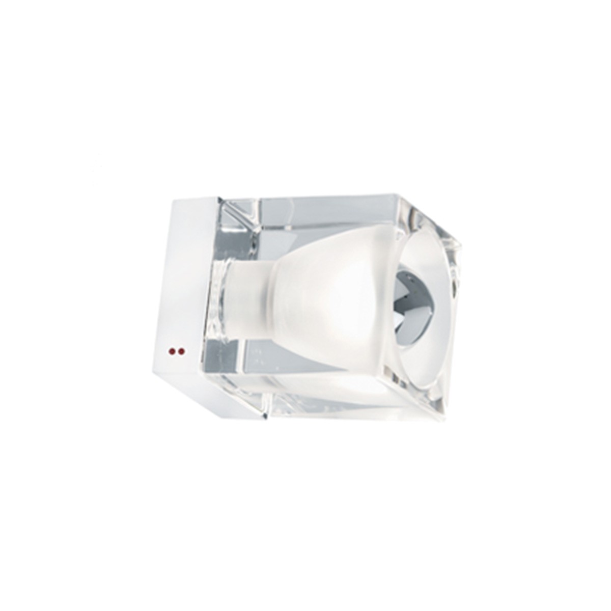 Fabbian Cubetto Wand- / Deckenleuchte, E14, transparent - weiß