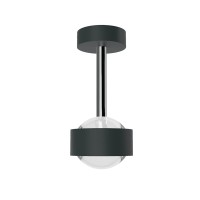 Top Light Puk Mini Eye Ceiling LED Deckenleuchte, Gehäuse, anthrazit matt / Chrom, mit Linse klar (nicht inbegriffen)