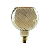 Segula LED Floating Globe 125 twisted smokey grau E27, 6 W, 1900 K, dimmbar, Ø: 12,5 cm