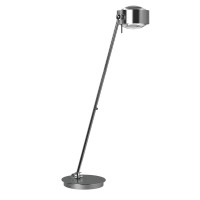 Top Light Puk Maxx Table LED Tischleuchte, 80 cm, Gehäuse, Chrom matt, mit Einsätzen Linse klar / Linse klar (Einsätze nicht inbegriffen)