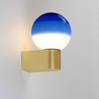 Marset Dipping Light A1-13 LED Wandleuchte, Messing gebürstet, Schirm: blau
