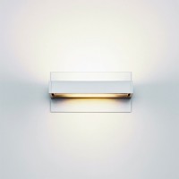 Serien.lighting SML² 220 Wall LED, Alu silber, Gläser: satinée / Raster, mit SML² 220 Wall Wandabdeckung, Alu silber