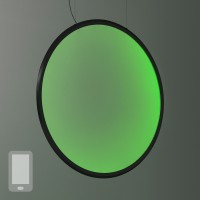 Artemide Discovery Vertical 100 RGBW LED Sospensione, App-kompatibel, schwarz (Lichtfarbe grün)