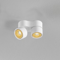 Egger Licht DLS Lighting Clippo S Duo LED Wand- / Deckenstrahler, weiß / Gold