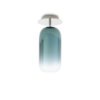 Artemide Gople Lamp Mini Soffitto, Aluminium, Schirm: blau