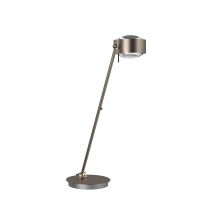 Top Light Puk Maxx Table LED Tischleuchte, 60 cm, Gehäuse, Nickel matt, mit Einsätzen Linse klar / Linse klar (Einsätze nicht inbegriffen)