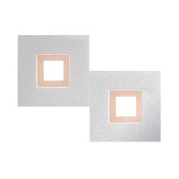 Grossmann Karree LED Wand- / Deckenleuchte, Aluminium, 2-flg., Dim-to-Warm, Rahmen: pastellkupfer