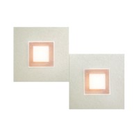 Grossmann Karree LED Wand- / Deckenleuchte, perlglanz, 2-flg., Dim-to-Warm, Rahmen: pastellkupfer