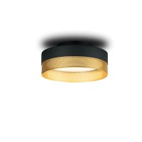 HELL Mesh LED Deckenleuchte, Ø: 30 cm, schwarz / Gold