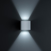 Helestra Siri 44 Up & Down LED Außenwandleuchte, silbergrau