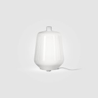 Prandina Luisa T1 LED Tischleuchte, Struktur: Chrom, Glas weiß glänzend