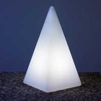 Epstein-Design Pyramide RGBCCT-LED Außenleuchte mit ZigBee, Höhe: 54 cm, weiß