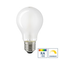 Sigor LED Filament Normallampe E27 matt, 8,5 W, 2700 K, dimmbar, Ø: 6,7 cm